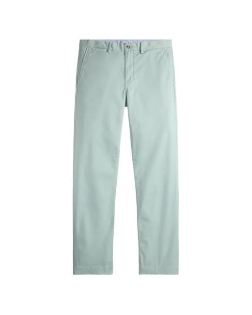 Polo Ralph Lauren Blue Embroidered-Logo Trousers for men