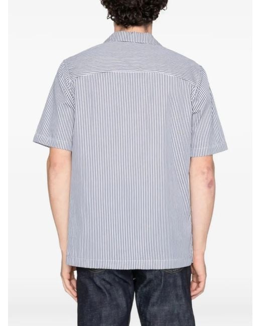 Naked & Famous Gray Aloha Striped Shirt for men