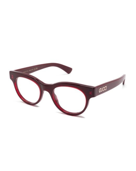 Gucci Brown Lunettes De Vue À Monture Ronde