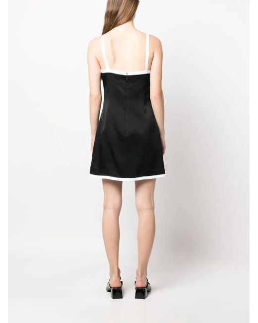 Vestido corto con borde en contraste MSGM de color Black