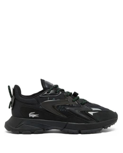 Lacoste Black Neo Tech Lace-Up Sneakers for men