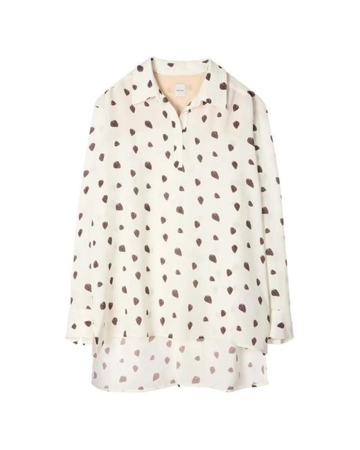 Paul Smith White Strawberry Patterned Blouse