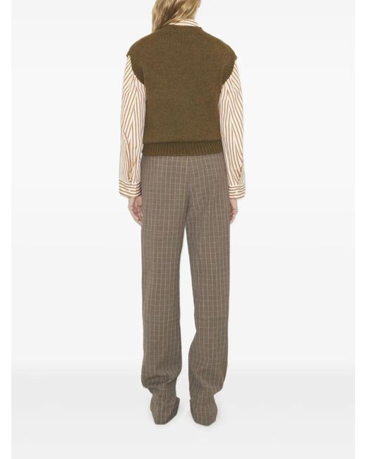 Tory Burch Green Wool Vest