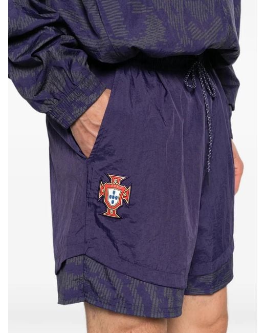 PUMA Purple X Fpf X Sb King Logo-Patch Drawstring Shorts for men