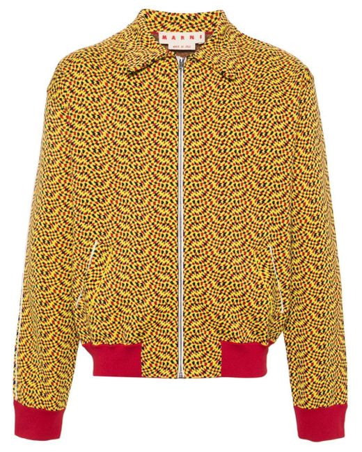 Marni Yellow Jacquard-pattern Sport Jacket for men