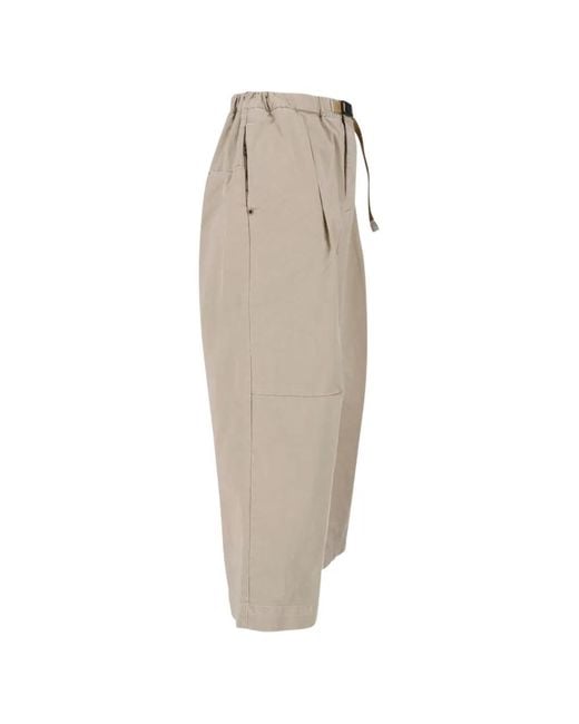 White Sand White Belted Wide-Leg Trousers for men
