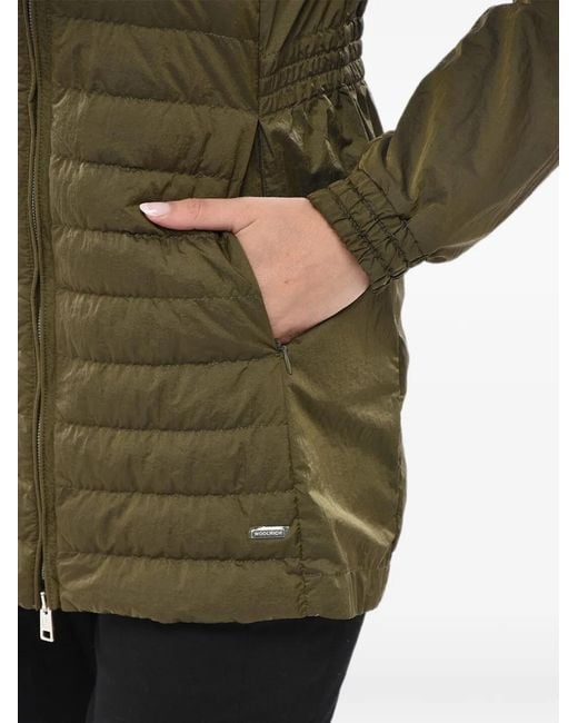 Woolrich Green Quilted Drawstring Jacket