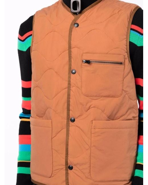 Paul Smith Multicolor Quilted Wave Gilet for men