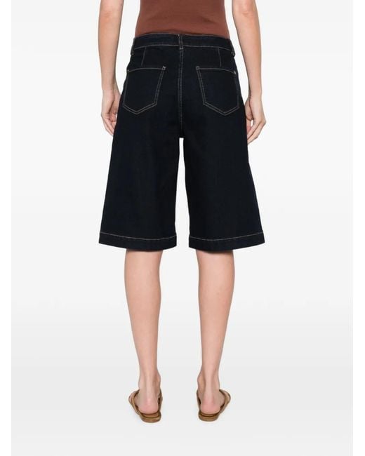 MAISON 123 Blue Rayan Denim Bermuda Shorts