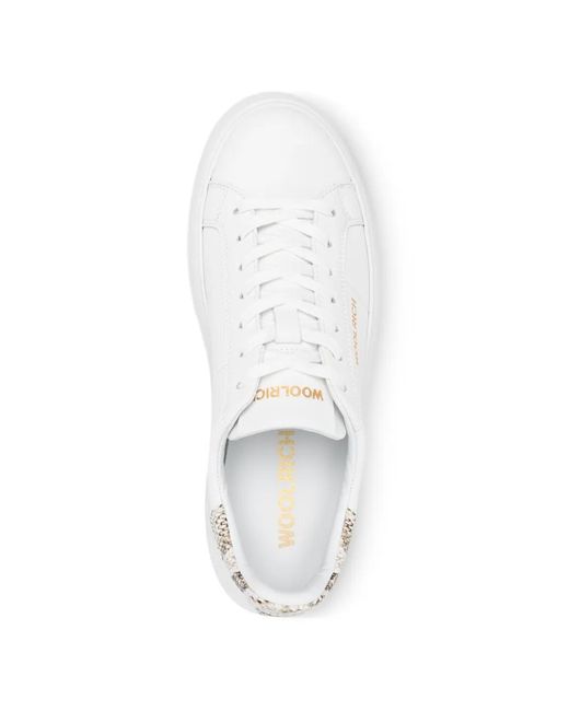 Woolrich White Sneakers Mit Plateausohle
