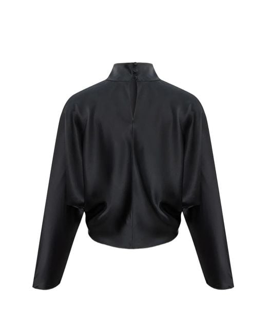 Occleus Black Tonya Long-Sleeve Blouse