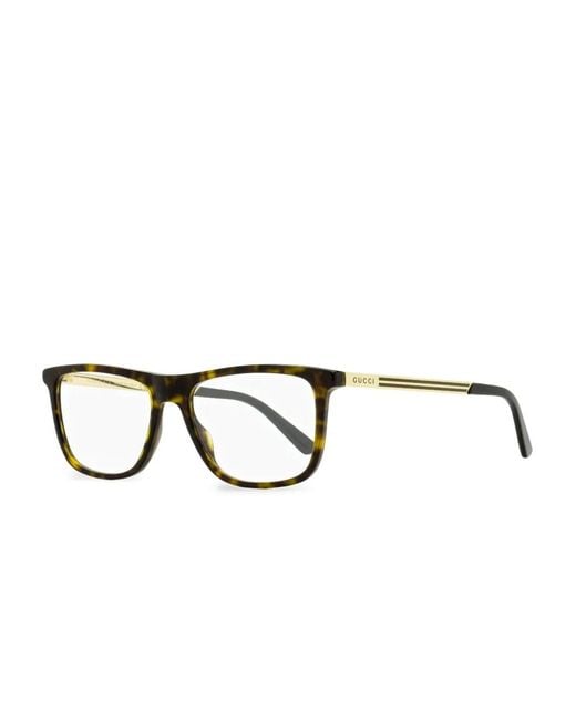 Gucci Brown Rectangular-Frames Glasses for men