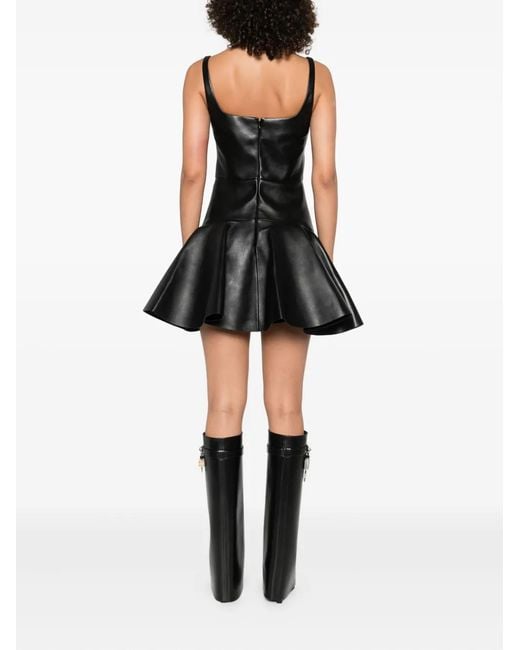 Givenchy Black Leather Mini Dress