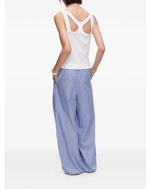 Bimba Y Lola Blue Striped Drawstring Trousers