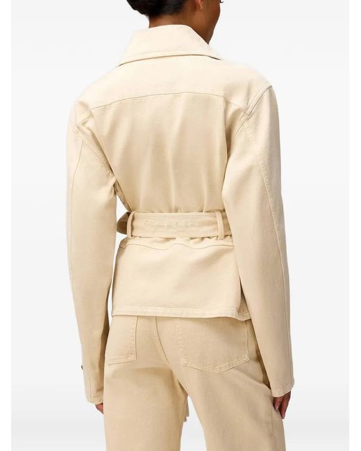 RETORI Natural Mini Trench Belt-Detail Denim Jacket