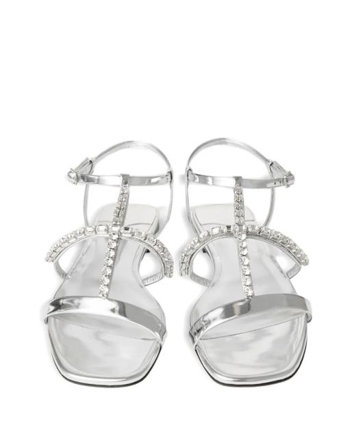 Jimmy Choo White Flache Gwyn Sandalen