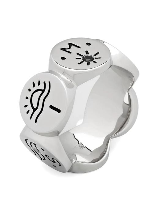Tom Wood White Simple Love Engraved Ring