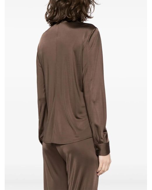 Helmut Lang Brown Button-Up Shirt