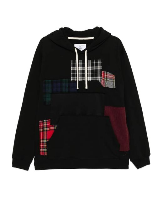Sudadera con capucha y diseño patchwork Junya Watanabe de hombre de color Black