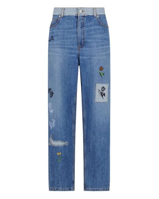 Vaqueros bordados Marni de color Blue
