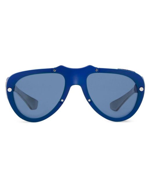 Burberry Blue Sonnenbrille im Visierdesign