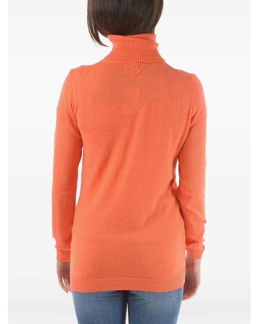 Woolrich Orange Turtleneck Long-Sleeve Sweater