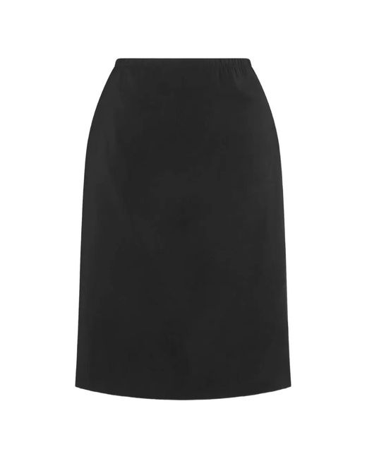 The Row Black Ivera Elasticated-Waistband Midi Skirt