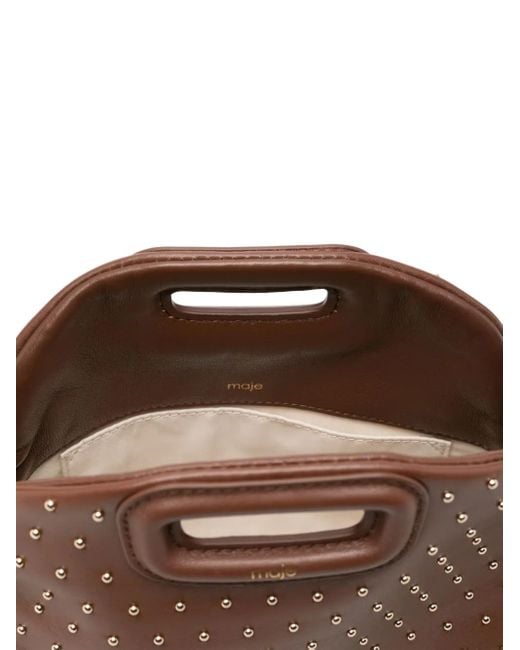 Maje Brown Mini Sac Miss M À Détails De Clous