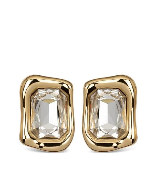 Jennifer Behr White Square Caterina Earrings