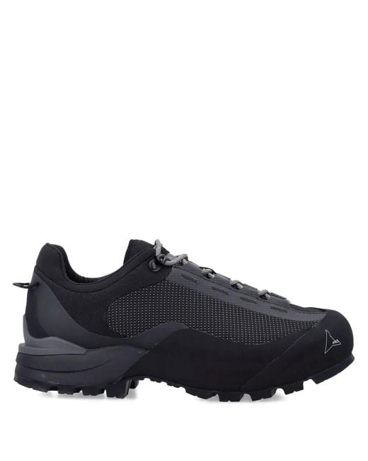 Roa Black Dotted Logo Sneakers for men
