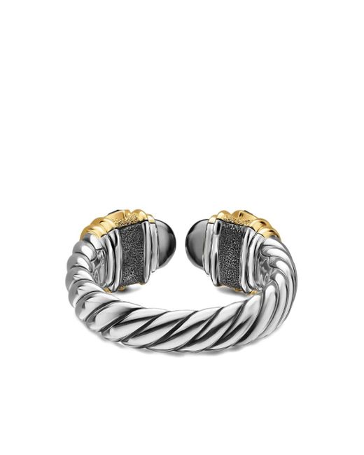 Anillo Renaissance en oro amarillo de 14 ct y plata de ley con gemas David Yurman de color White