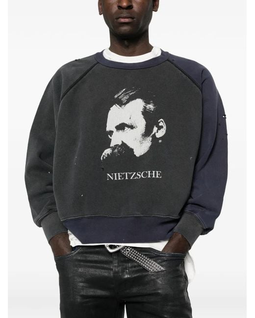 Enfants Riches Deprimes Black Graphic Raglan Sweatshirt for men