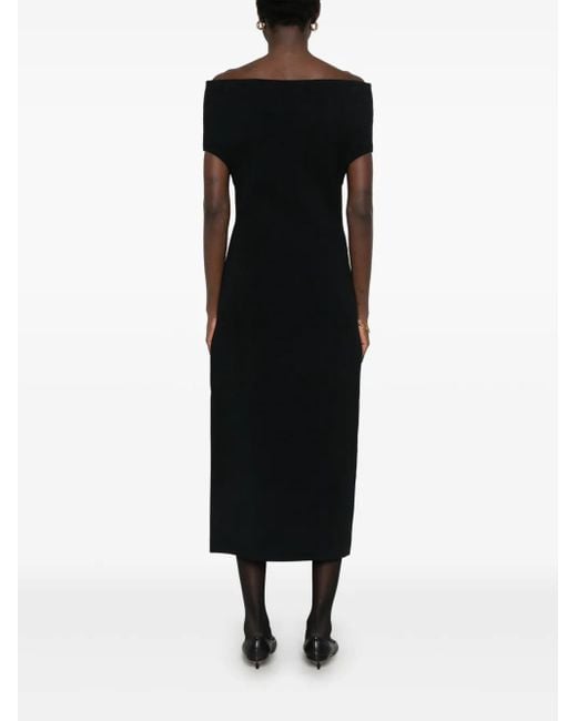 Totême  Black Gestricktes Maxikleid