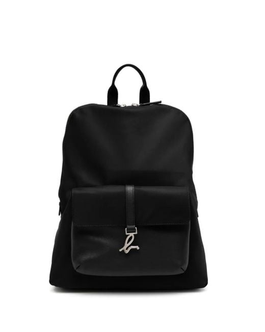 Agnes B. Black Logo Plaque Backpack