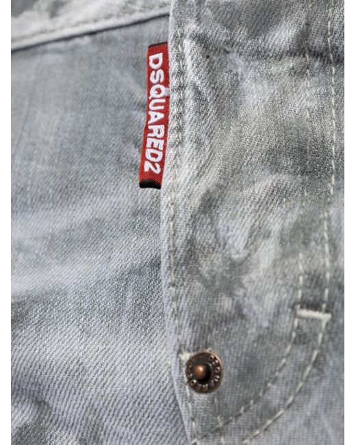 DSquared² Gray Logo-patch Cotton-blend Jeans