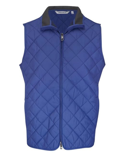 Peter Millar Blue Essex Quilted Gilet for men