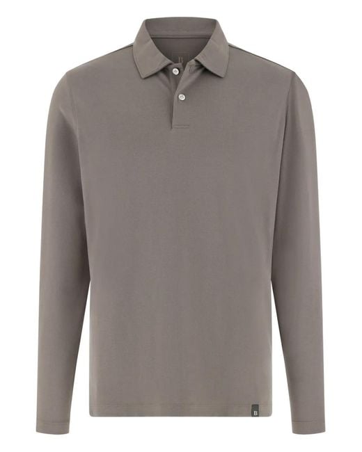 Boggi Gray High-Performance Piqué Polo Shirt With S-Cafè Yarn for men