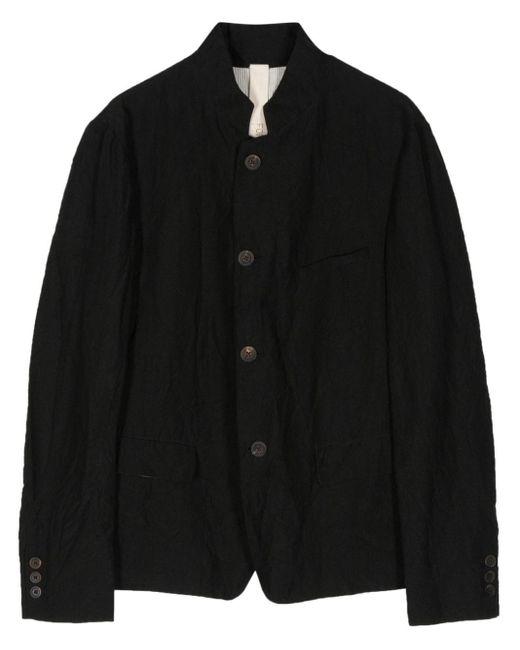 メンズ Forme D'expression キャンプカラー シャツジャケット Black