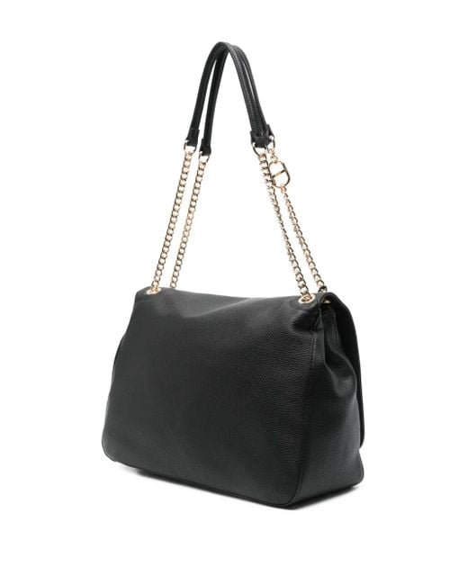 Twinset Black Chain-Strap Leather Shoulder Bag