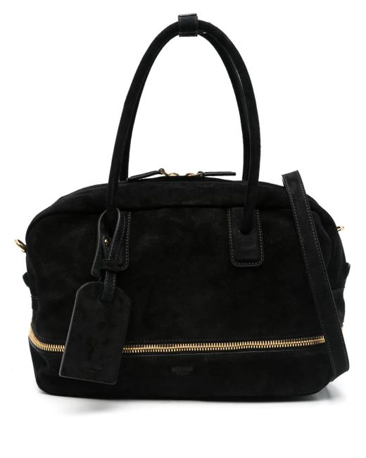Sac Porté Épaule En Daim Moschino en coloris Black