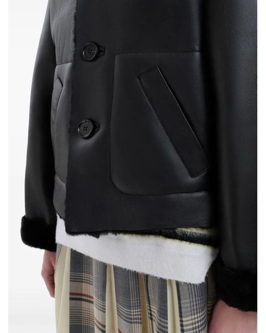 Marni Omkeerbare Lammy Coat in het Black