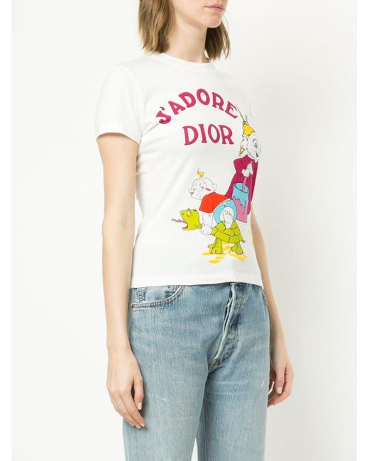 Christian Dior Pre-Owned J'adore Dior T-shirt in White | Lyst