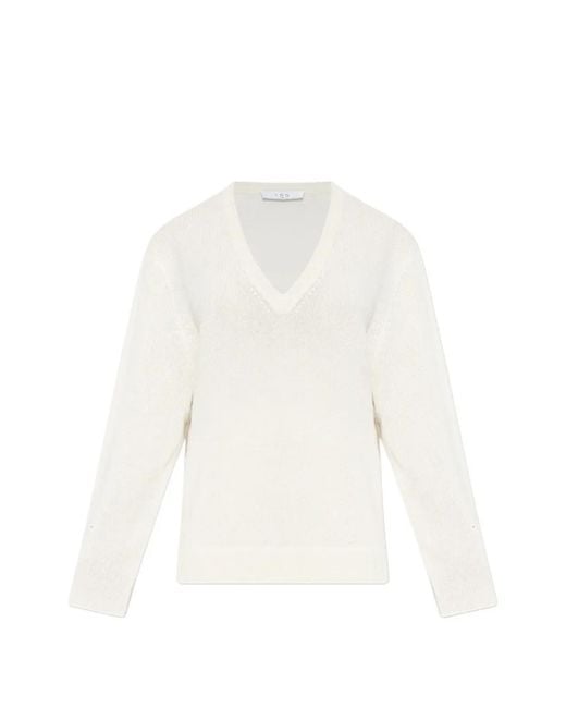 IRO Gebreide Trui Met V-Hals in het White