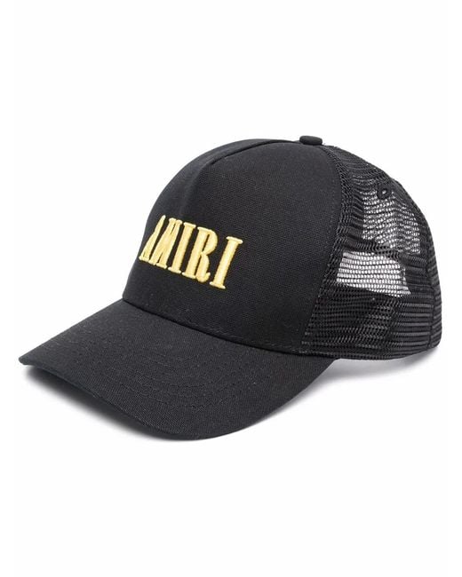 Amiri Black Trucker Logo-Embroidered Baseball Cap for men