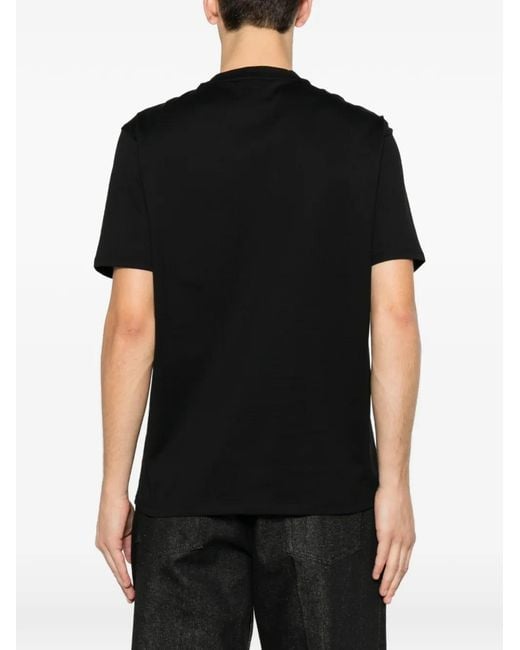 Emporio Armani Black Logo-Print T-Shirt for men