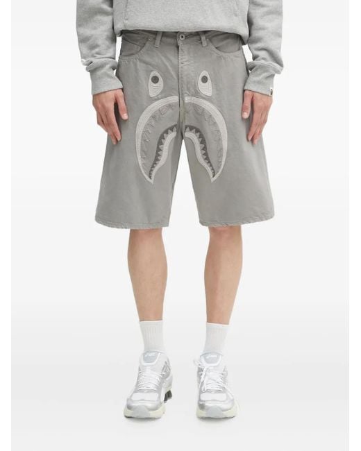 A Bathing Ape Shark Shorts in Gray für Herren
