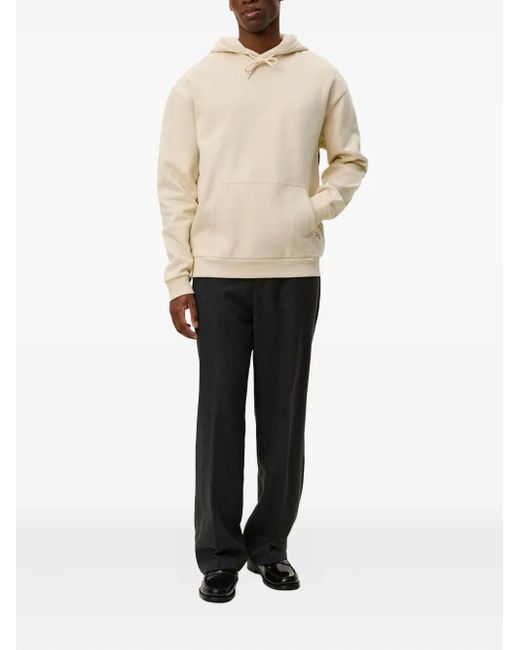 Les Deux Natural Logo-Embroidered Cotton Hoodie for men