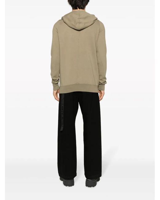 Rick Owens Natural Zip-Up Cotton Hoodie for men