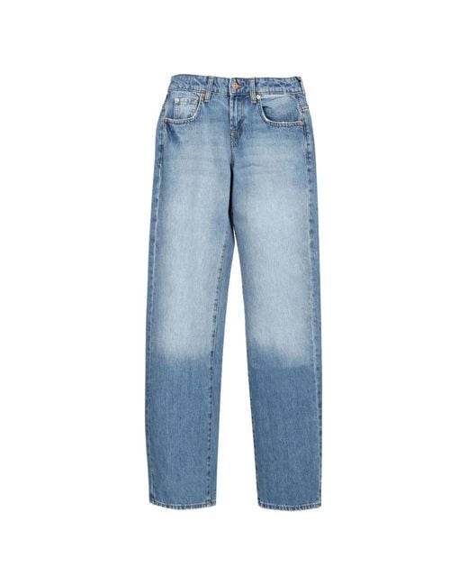 Seven7 Blue Straight Jeans