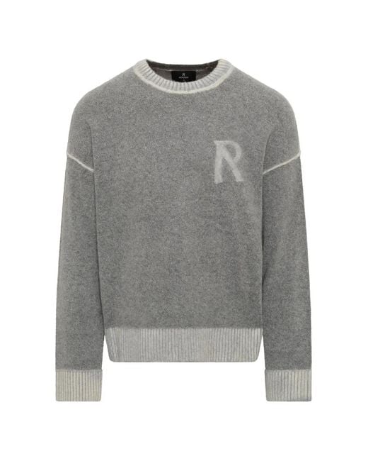Pull À Logo En Jacquard Represent pour homme en coloris Gray